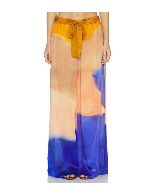 Ulla Johnson Blue Julien Silk Pants