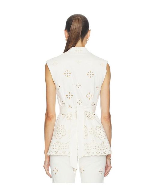 Veronica Beard White Townes Vest