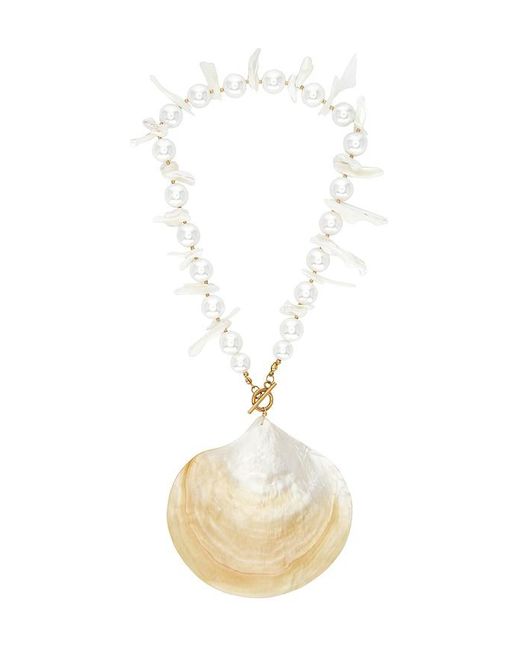 Lovers + Friends White Casey Shell Necklace