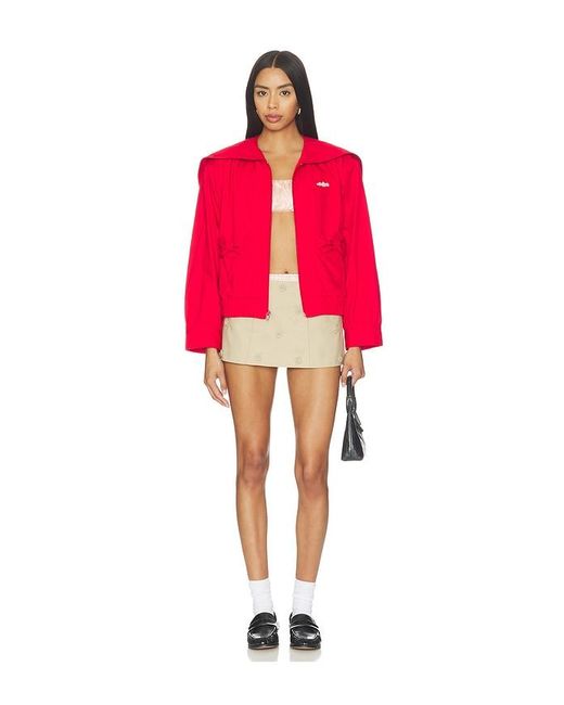 Sandy Liang Red Farro Jacket