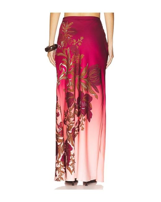 Rococo Sand Red Maxi Skirt