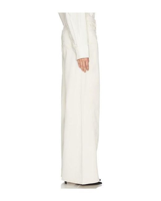 L'Agence White Beau High Rise T-Seam Wide Leg Jean