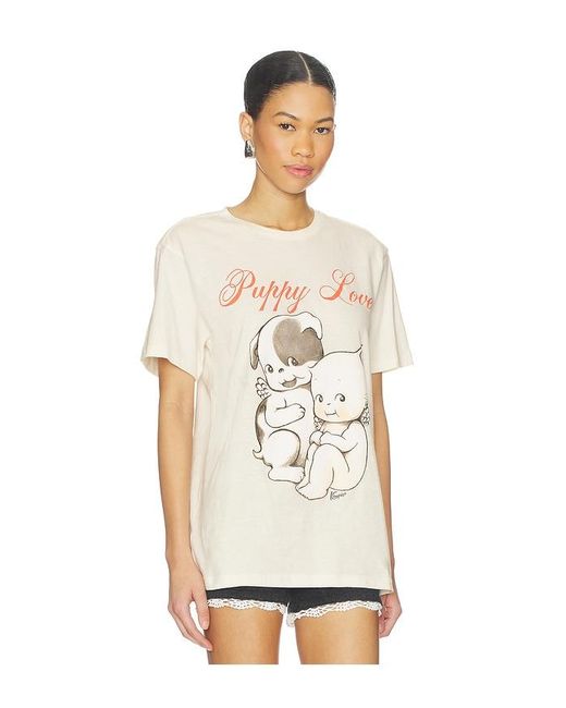 The Forecast Agency White Kewpie Puppy Love Tee for men