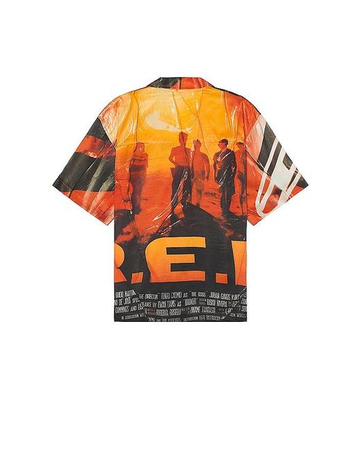 DIESEL Orange Hockney Poster Shirt for men