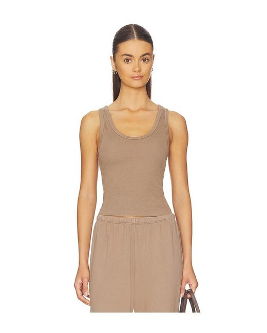 PERFECTWHITETEE Natural Structured Rib Bra Friendly Tank