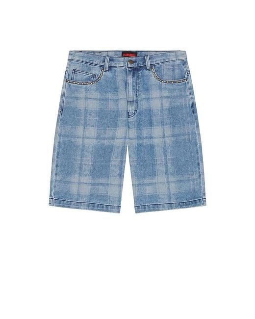 Pleasures Blue Experiment Jorts for men
