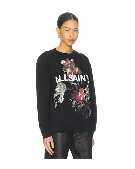 AllSaints Black Ania Etta Sweatshirt