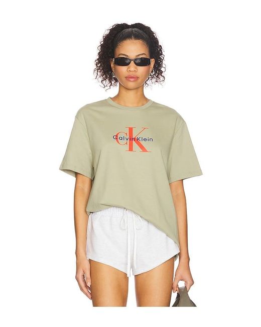Calvin Klein Green Monologo Tee for men