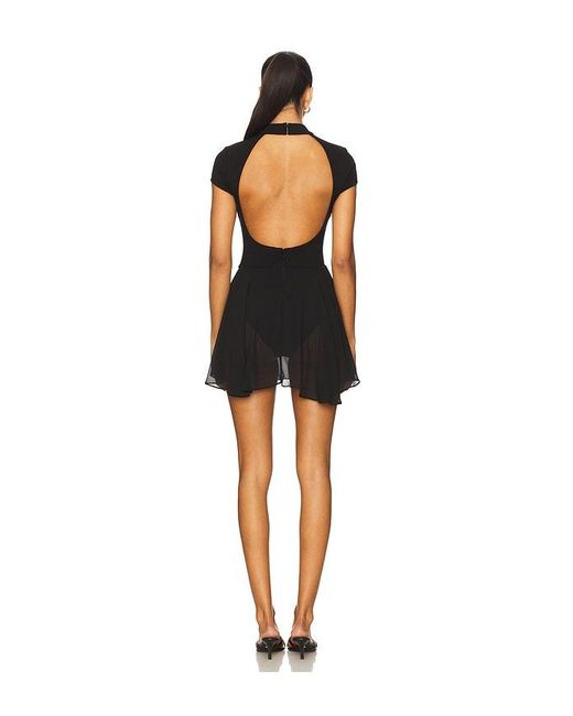 Lovers + Friends Black Mai Mini Dress
