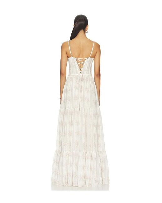 V. Chapman White Gwen Maxi Dress
