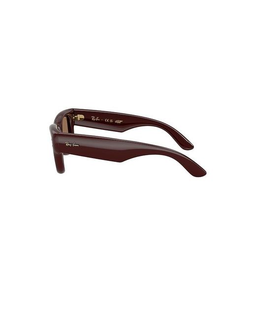 Ray-Ban Brown Wayfarer Puffer Square Sunglasses for men