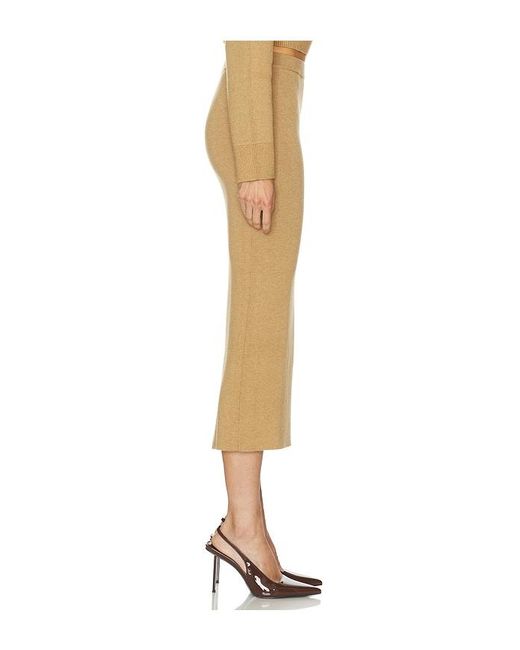Camila Coelho Natural Costansa Midi Skirt