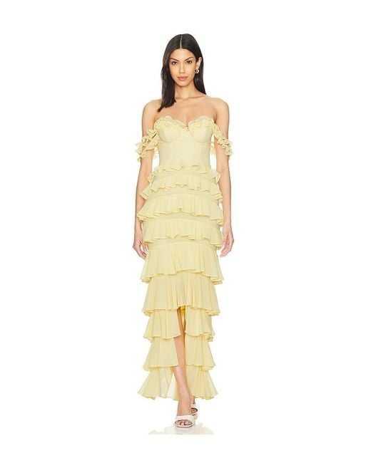 MAJORELLE Metallic Avalee Gown