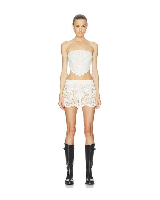Halo White Feather Lace Corset
