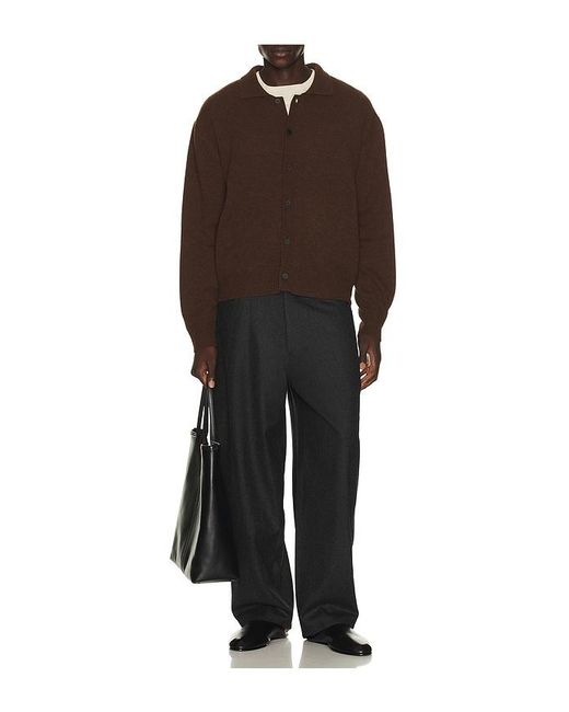 LE17SEPTEMBRE Brown Alpaca Blend Shirt Cardigan for men