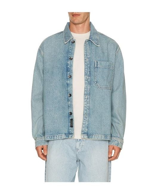 Rag & Bone Blue Astor Overshirt for men