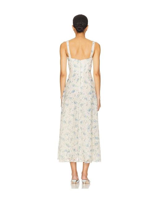 Bardot White Adaline Broderie Midi Dress
