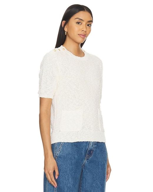 FRAME White Patch Pocket Sweater