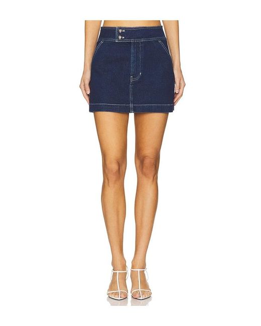 Veronica Beard Blue Bowen Mini Skirt