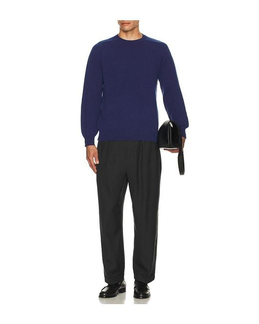 Beams Plus Blue Crew 9G Sweater for men