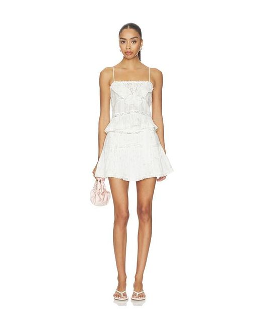 LoveShackFancy White Willia Skirt