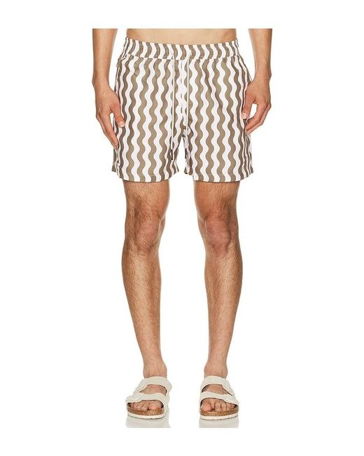 Oas White Waver Swim Shorts for men