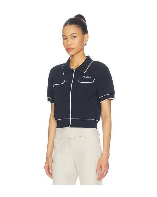 Malbon Blue Jacqueline Polo Top