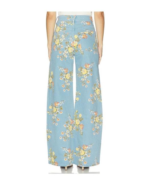 Veronica Beard Blue Taylor High Rise Wide Leg Jeans