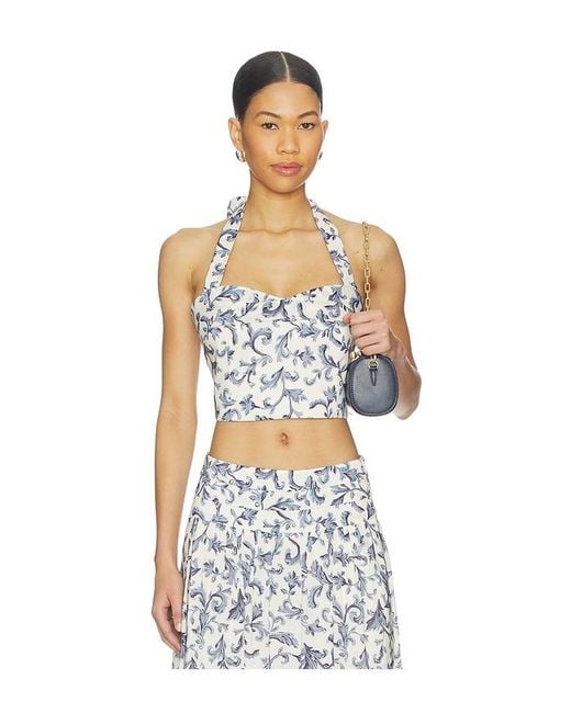 Posse White Rue Halter Top
