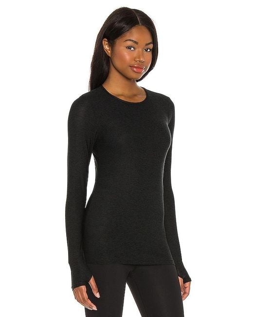 Beyond Yoga Black Classic Crew Pullover