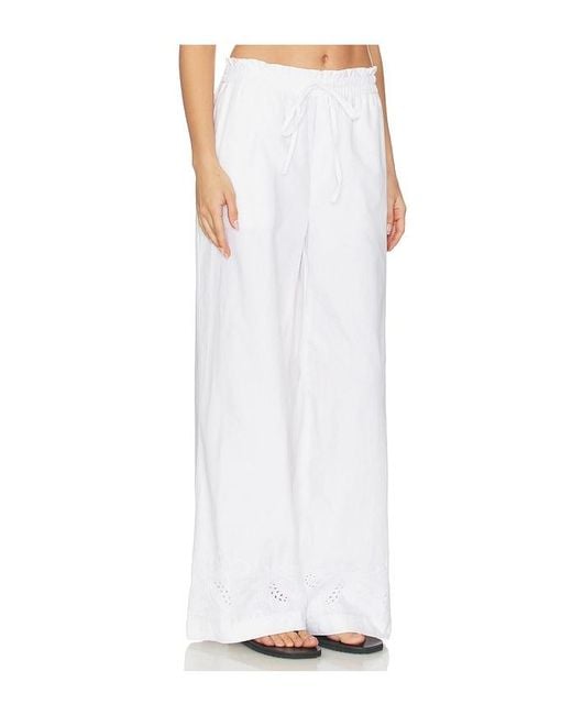 Rag & Bone White Marin Embroidered Pant