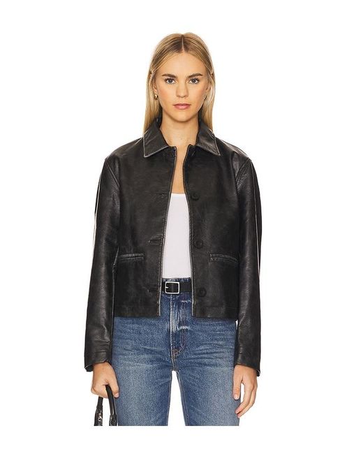 Free People X We The Free Hera Faux Leather Jacket In Black