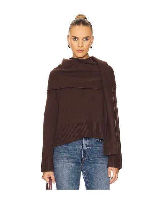 Jonathan Simkhai Brown Elson Scarf Sweater