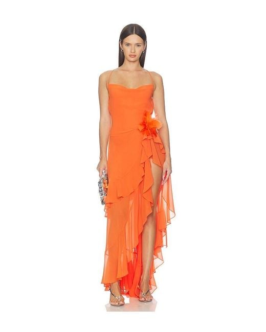 retroféte Orange Samara Dress