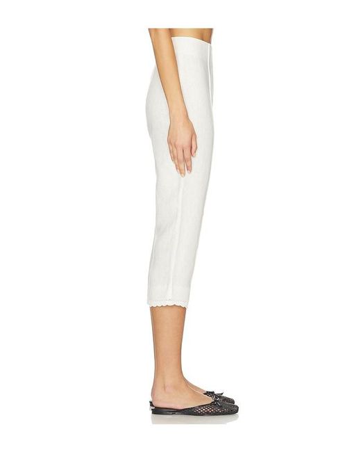 Posse White Effi Capri Pant