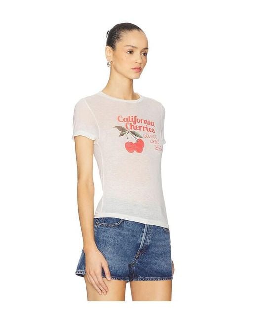 Re/done Blue Cherries Tiny Tee