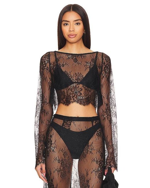 House of Harlow 1960 Black X Revolve Dionne Lace Blouse