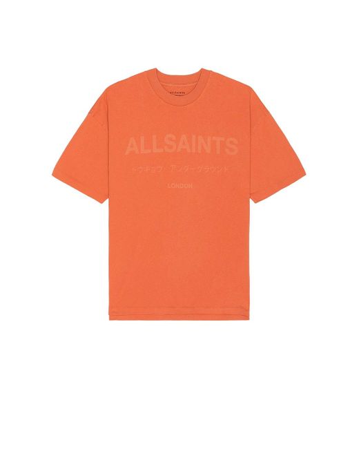 メンズ AllSaints Laser Tシャツ Orange