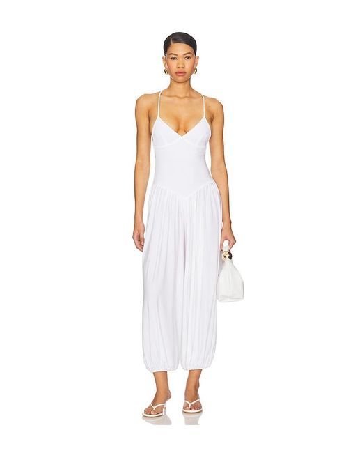 Norma Kamali White Kenny Jumpsuit