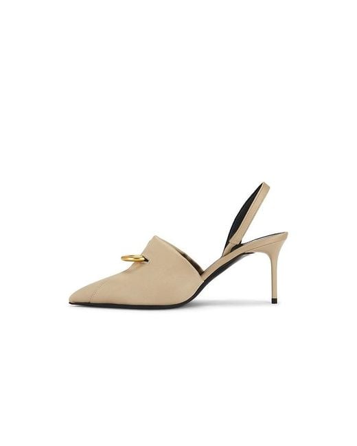 Balmain White Piercing Slingback Pump