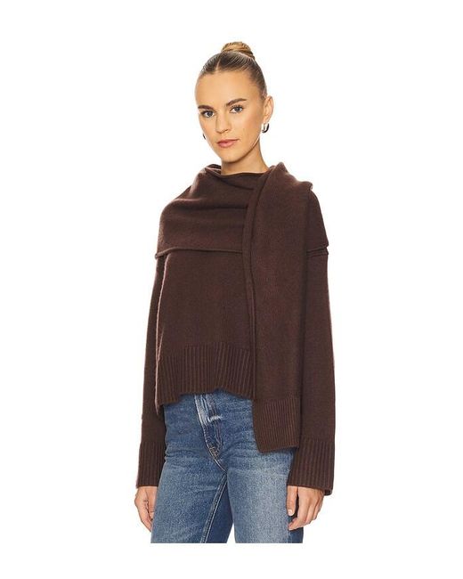 Jonathan Simkhai Brown Elson Scarf Sweater