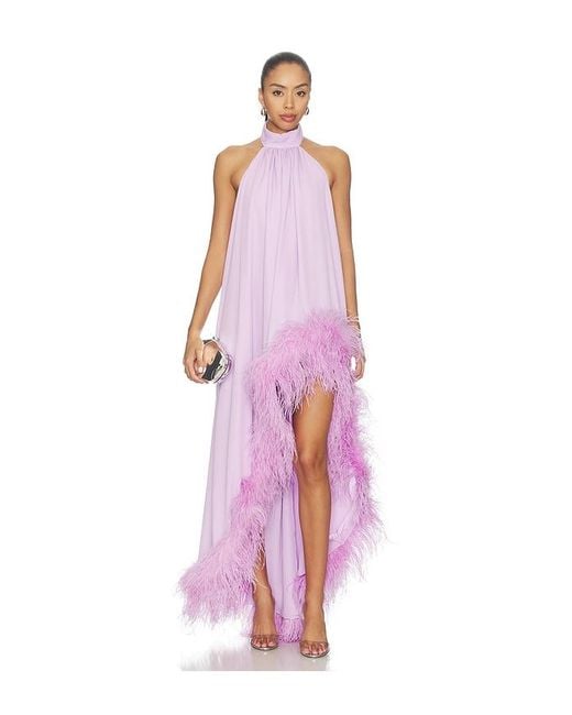 Bronx and Banco Pink Madeline Halterneck Gown