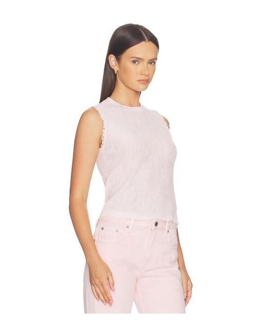 Helmut Lang Pink Undone Edge Tank