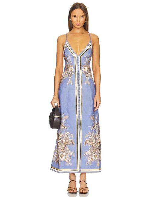 Zimmermann Blue Ottie Slip Dress