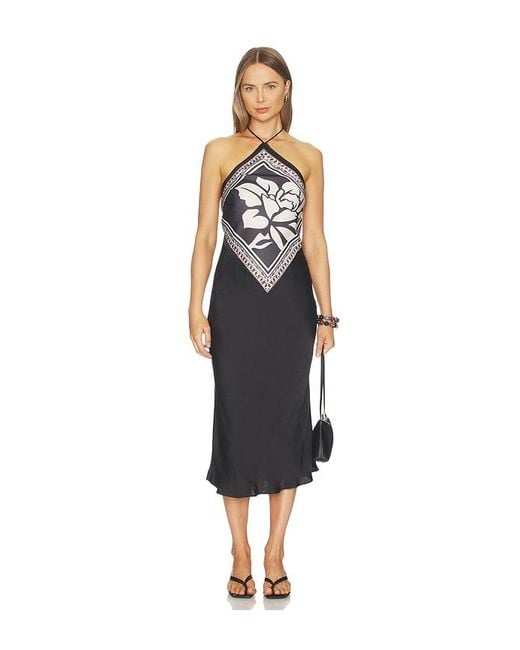 Free People Black Citrine Midi Dress