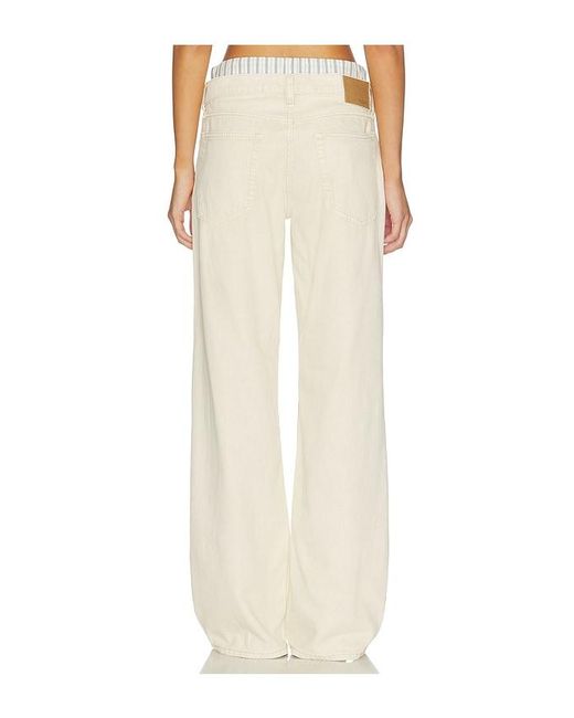 Rag & Bone White Featherweight Cam Low Rise Full Boxer Straight Jeans