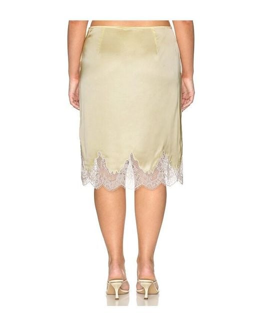 L'academie Yellow 'Academie Geneia Midi Skirt