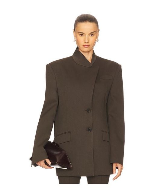 The Attico Brown Wool Jacket