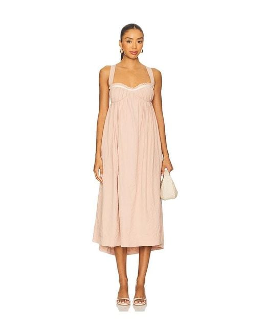 Free People White Midi-Kleid Poppy