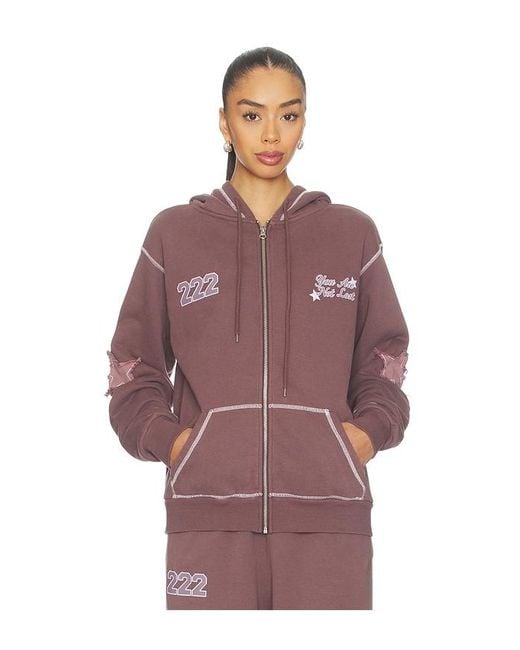 The Mayfair Group Purple Orebella By Bella Hadid X Mayfair On Your Way Back To Yourself Zip-Up Hoodie